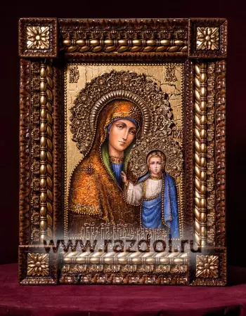 Пресвятая Богородица «Казанская» (Уникальная икона 45*55 см)